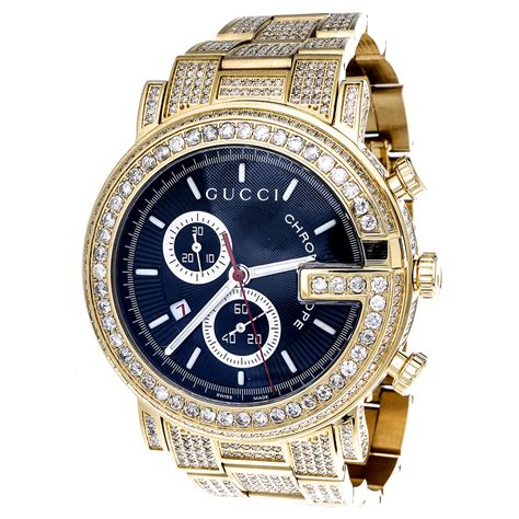 gucci gold watch|gold Gucci watch with diamonds.